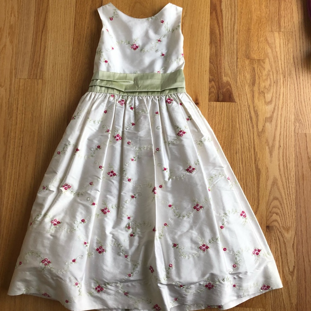 Suzanne Lively Designs girls silk dress size 7